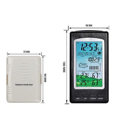 quality Trạm thời tiết không dây trong nhà và ngoài trời với máy đo nhiệt độ và độ ẩm chính xác factory